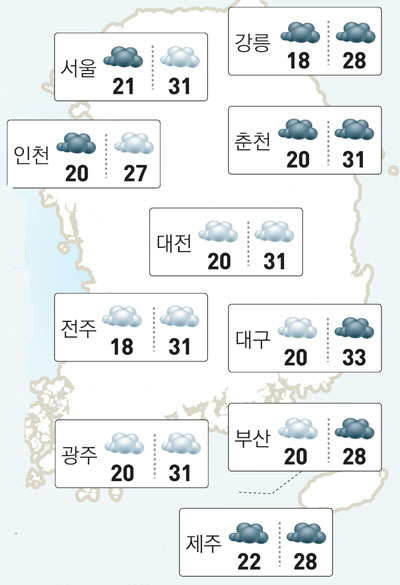 날씨/7월 1일] 전국 가끔 구름 : 서울경제