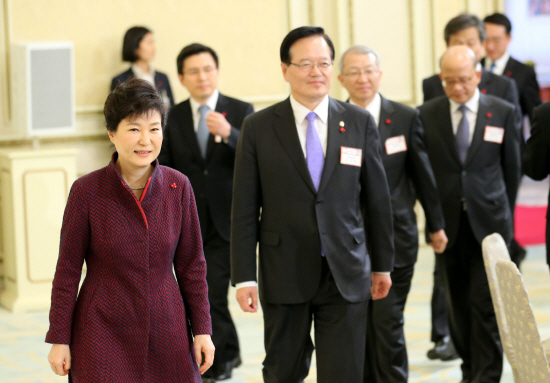 박 대통령, 새해 신년인사회 참석